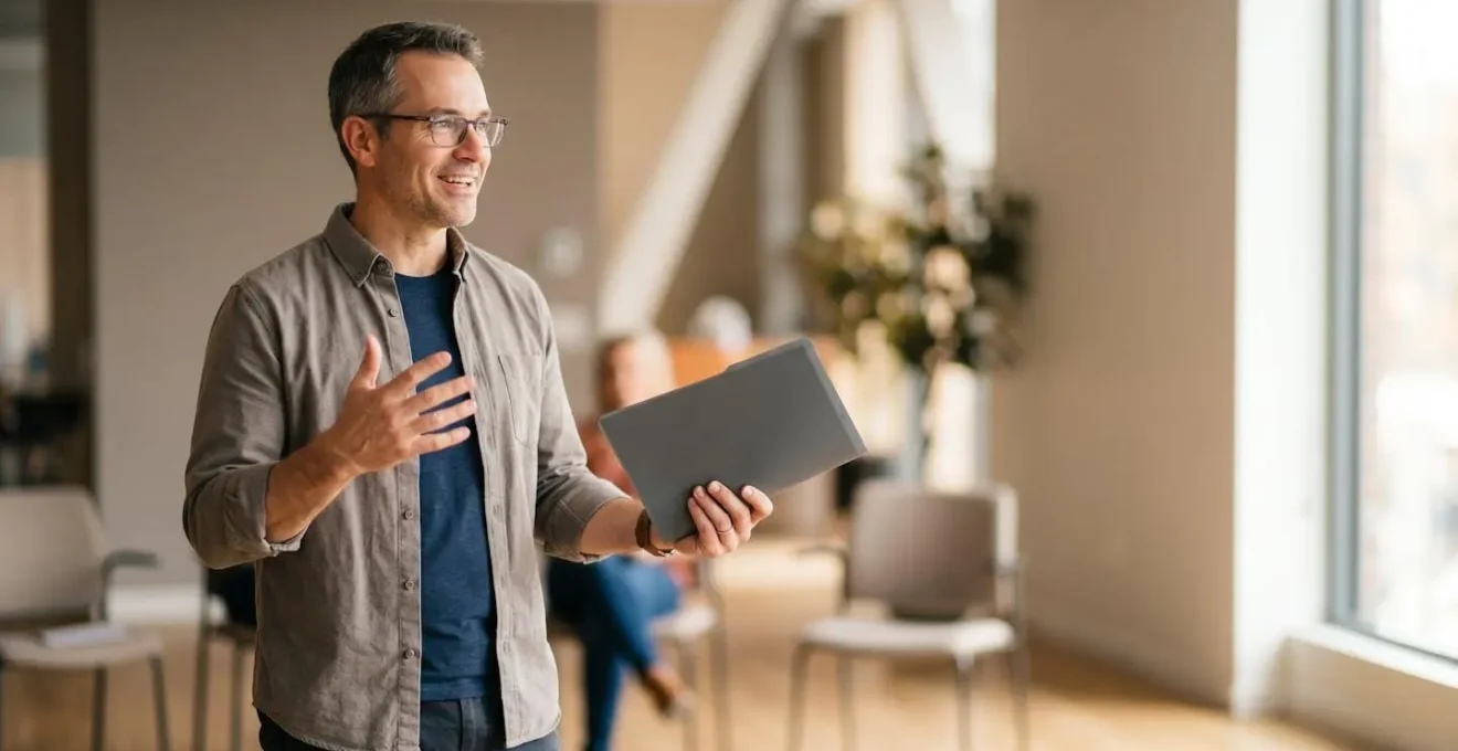 Session de formation professionnelle à l'éco-conduite pour conducteurs d'entreprise dans un environnement pédagogique moderne